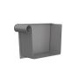 Lindab Rectangular Steel Gutter Left Hand Stop End - 140mm Anthracite Metallic