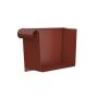 Lindab Rectangular Steel Gutter Left Hand Stop End - 140mm Tile Red