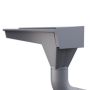 Lindab Rectangular Steel Gutter Outlet 75mm - 140mm Anthracite Metallic