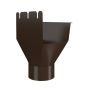 Lindab Rectangular Steel Gutter Outlet 100mm - 140mm Brown