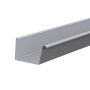 Lindab Rectangular Steel Gutter - 140mm x 3mtr Silver Metallic