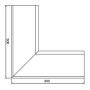 Lindab Rectangular Steel Gutter Internal Angle 90 - 140mm Anthracite Grey