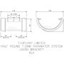FloPlast Half Round Gutter Union Bracket - 112mm Brown