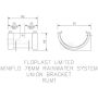 FloPlast Mini Gutter Union Bracket - 76mm Black - Pack of 2