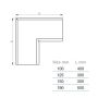 Lindab Magestic Steel Gutter Internal Angle 90 - 100mm Galvanised