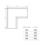 Lindab Steel Gutter Internal Angle 90 - 125mm Antique White