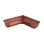 Lindab Steel Gutter External Angle 90 - 100mm Tile Red