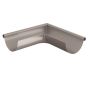 Lindab Steel Gutter External Angle 90 - 125mm Anthracite Metallic