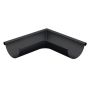 Lindab Steel Gutter External Angle 90 - 150mm Matte Black