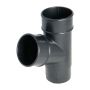 FloPlast Cast Iron Effect Round Downpipe Branch - 112.5 Degree x 68mm - Pack of 2