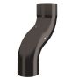 Lindab Steel One-Piece 50mm Downpipe Offset - 75mm Black