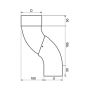Lindab Steel One-Piece 50mm Downpipe Offset - 87mm Black