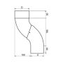Lindab Steel One-Piece Downpipe Offset - 75mm Anthracite Grey