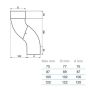 Lindab Steel One-Piece Downpipe Offset - 75mm Black