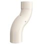 Lindab Steel One-Piece Downpipe Offset - 75mm Antique White