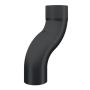 Lindab Steel One-Piece Downpipe Offset - 87mm Matte Black