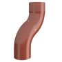 Lindab Steel One-Piece Downpipe Offset - 87mm Tile Red