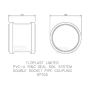 FloPlast Ring Seal Soil Coupling Double Socket - 110mm Black - Pack of 2