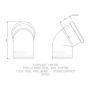 FloPlast Ring Seal Soil Bend Single Socket - 112.5 Degree x 110mm Black