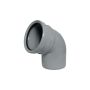 FloPlast Ring Seal Soil Bend Single Socket - 112.5 Degree x 110mm Grey