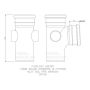 FloPlast Ring Seal Soil Branch - 92.5 Degree x 110mm Grey