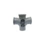 FloPlast Ring Seal Soil Double Branch - 92.5 Degree x 110mm Grey
