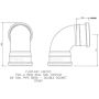 FloPlast Ring Seal Soil Bend Double Socket - 92.5 Degree x 110mm Grey