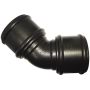 FloPlast Ring Seal Soil Bend Double Socket - 135 Degree x 110mm Cast Iron Effect