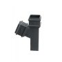 Cast Iron Square Downpipe Branch - 112.5 Degree x 75mm Primed