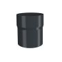 Lindab Steel Downpipe Connector - 120mm Anthracite Grey