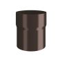 Lindab Steel Downpipe Connector - 120mm Coffee Brown