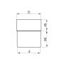 Lindab Steel Downpipe Connector - 75mm Anthracite Grey