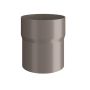 Lindab Steel Downpipe Connector - 75mm Anthracite Metallic
