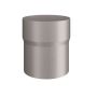 Lindab Steel Downpipe Connector - 75mm Silver Metallic
