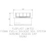 FloPlast Solvent Weld Soil Screwed Access Cap - 110mm Olive Grey
