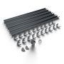 Galeco Steel Half Round Gutter Kit Graphite Grey - 120mm Diameter