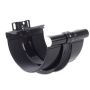 Galeco Steel Gutter Union with Bracket - 135mm Black