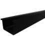 Galeco Square Steel Gutter - 125mm x 3mtr Black