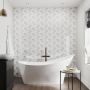 Acrylic Wall Panel - 1200mm x 2400mm x 4mm Scallop Marble