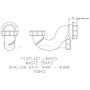FloPlast Shallow Bath Trap - 20mm Seal x 40mm White