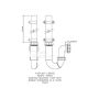FloPlast Washing Machine Trap - 600mm Standpipe And Clips x 40mm White