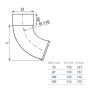 Lindab Steel Downpipe Shoe - 120mm Anthracite Grey