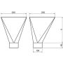 Lindab Steel Large Water Hopper - 75mm Tile Red