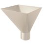 Lindab Steel Large Water Hopper - 87mm Antique White