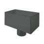 Lindab Steel Large Rectangular Water Hopper - 100mm Anthracite Grey