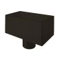 Lindab Steel Large Rectangular Water Hopper - 100mm Coffee Brown
