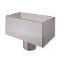Lindab Steel Large Rectangular Water Hopper - 87mm Silver Metallic