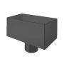 Lindab Steel Medium Rectangular Water Hopper - 100mm Graphite