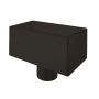 Lindab Steel Medium Rectangular Water Hopper - 100mm Matte Black
