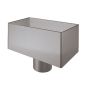Lindab Steel Medium Rectangular Water Hopper - 87mm Anthracite Metallic